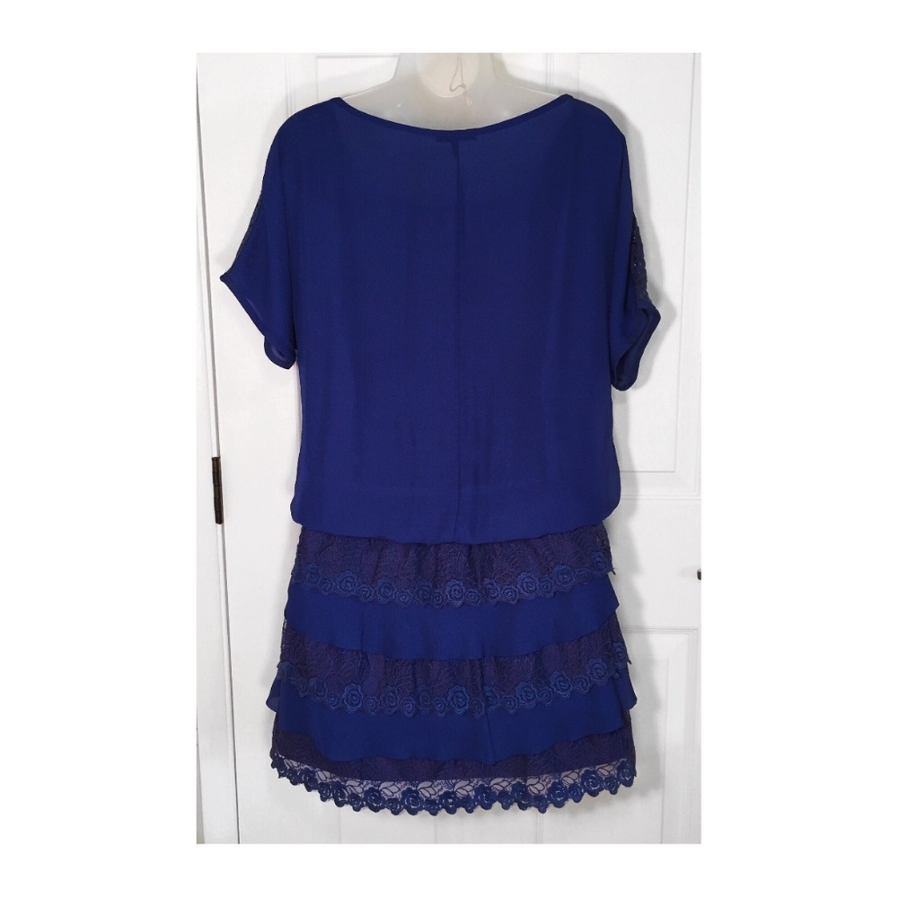 Blue Blouson Dress - Picture 2 of 6